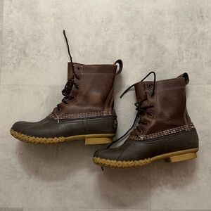 LL Bean lace up Boots Women's size 6M, dark brown leather